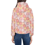 Pig Pattern Print Design 04 Women's Padded Hooded Jacket