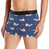 Cute sea lion seal christmas hat candy cane heart Men's All Over Print Boxer Briefs Men's Underwear