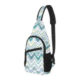 zigzag chevron paint design pattern All Over Print Chest Bag