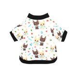 Cute Chihuahua dog pattern All Over Print Pet Dog Round Neck Fuzzy Shirt