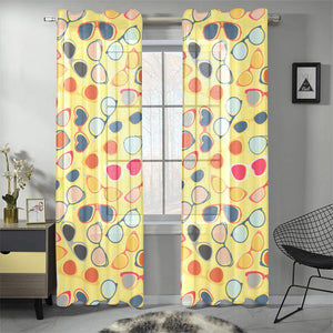 Sun Glasses Pattern Print Design 05 Gauze Curtain
