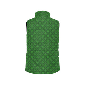 Casino Cards Suits Pattern Print Design 04 Men's Padded Vest
