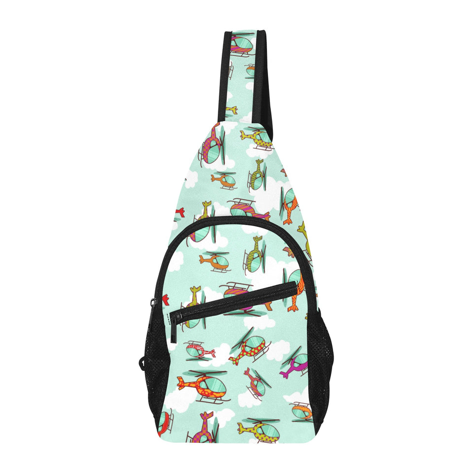 Helicopter design pattern All Over Print Chest Bag