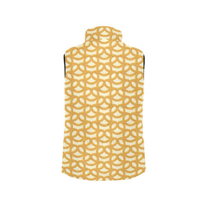 Pretzels Pattern Print Design 01 Women's Padded Vest