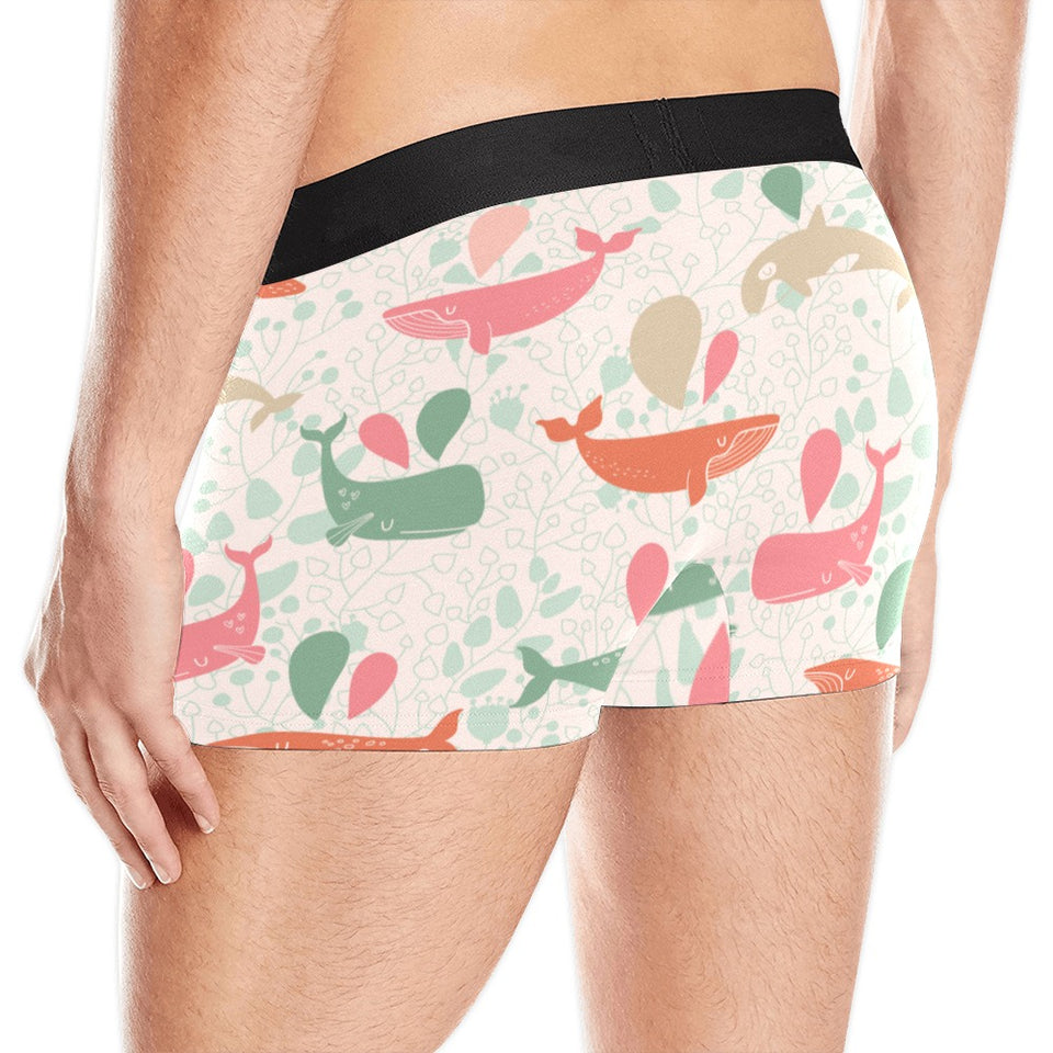 Cute whale pattern Men's All Over Print Boxer Briefs Men's Underwear