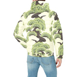 Bonsai pattern Men's Padded Hooded Jacket