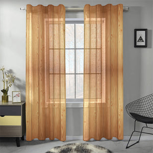 Wood Printed Pattern Print Design 05 Gauze Curtain
