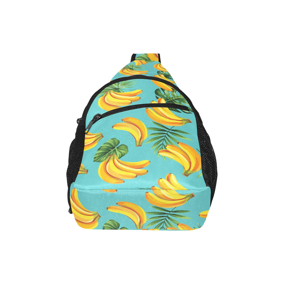Banana Palm Leaves pattern background All Over Print Chest Bag