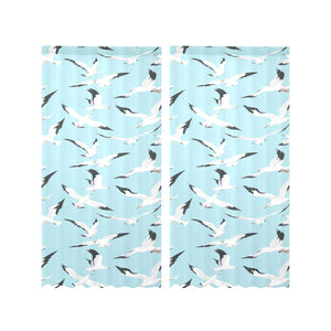 Seagull Pattern Print Design 01 Gauze Curtain