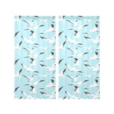 Seagull Pattern Print Design 01 Gauze Curtain