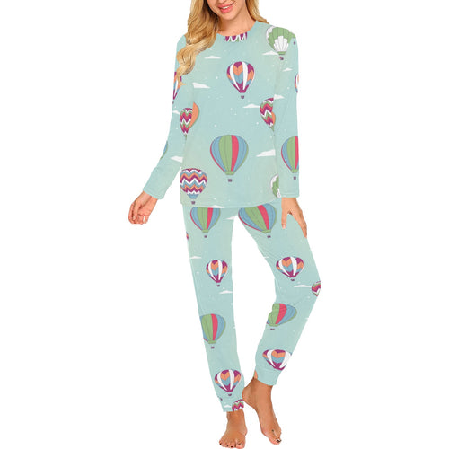 Hot Air Balloon design Pattern Women's All Over Print Pajama Set