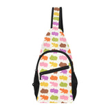 Hippopotamus Pattern Print Design 01 All Over Print Chest Bag