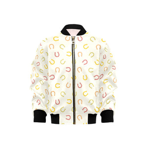 Horseshoes Pattern Print Design 02 Kids' Boys' Girls' Bomber Jacket