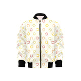 Horseshoes Pattern Print Design 02 Kids' Boys' Girls' Bomber Jacket