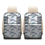 Dolphins pattern dotted background Car Seat Back Organizer