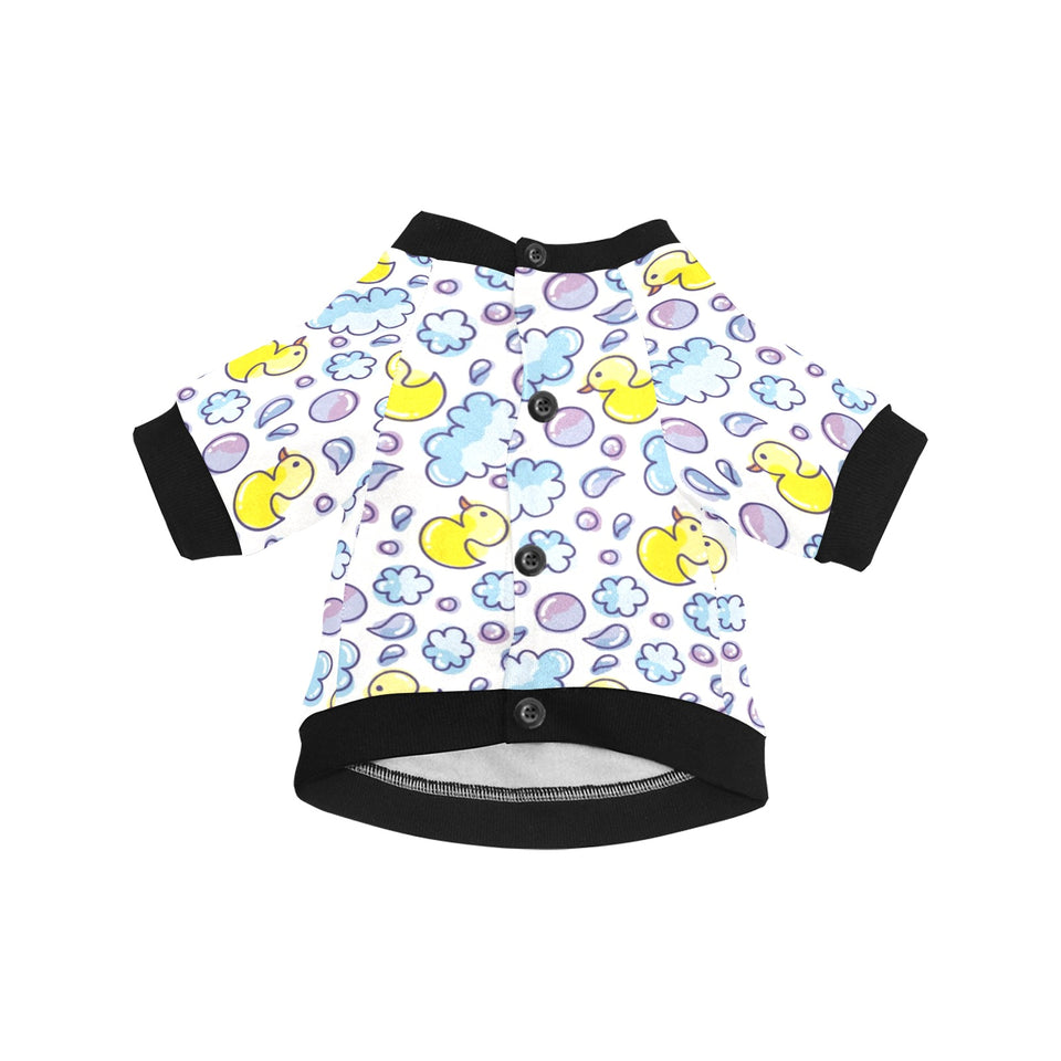 Duck Pattern Print Design 01 All Over Print Pet Dog Round Neck Fuzzy Shirt