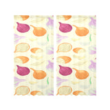 Onion garlic white red pattern Gauze Curtain