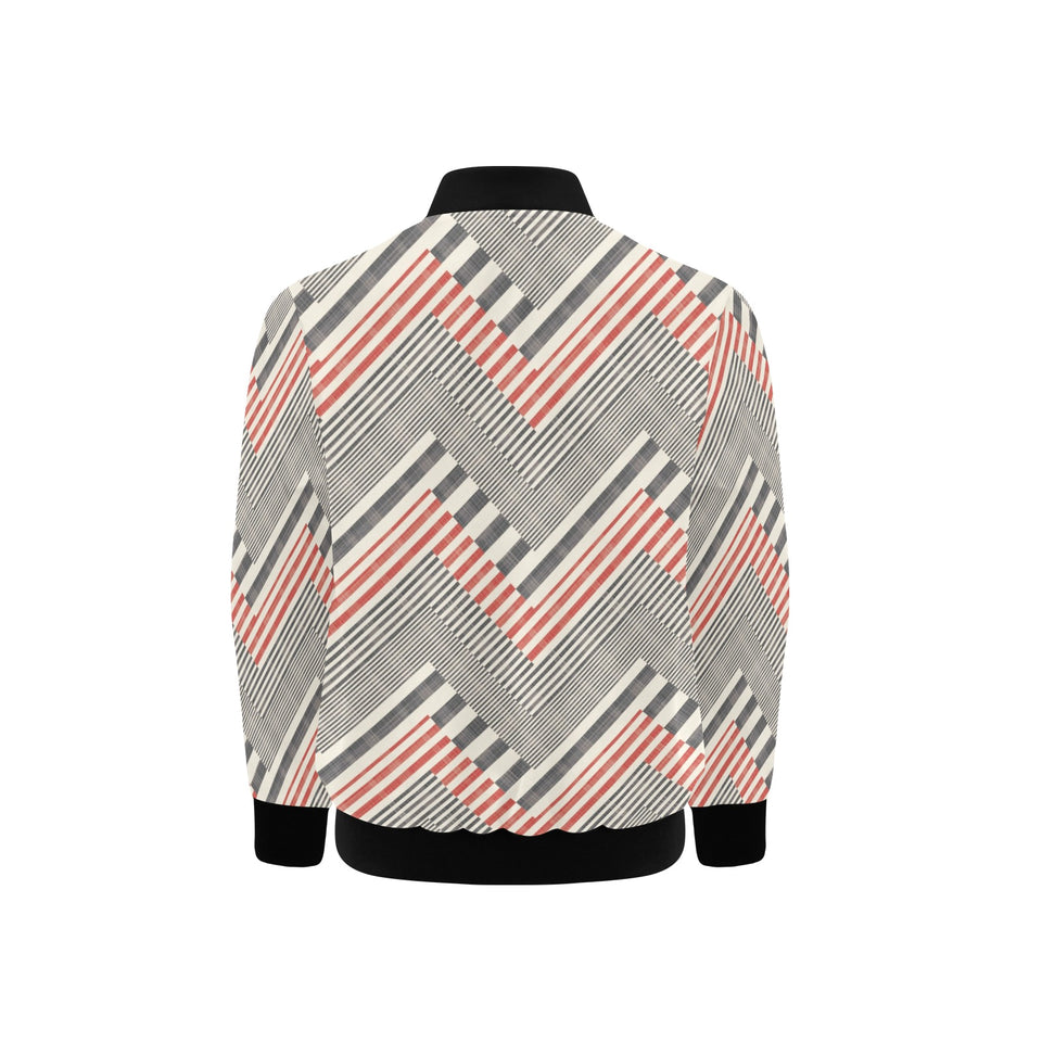 zigzag chevron striped pattern Kids' Boys' Girls' Bomber Jacket