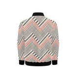 zigzag chevron striped pattern Kids' Boys' Girls' Bomber Jacket