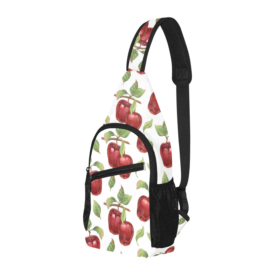 Red apples pattern All Over Print Chest Bag