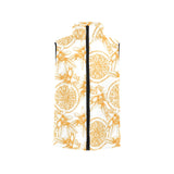 hand drawn orange fruit pattern Men's Padded Vest