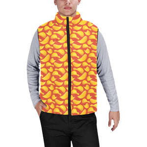 Potato Chips Pattern Print Design 05 Men's Padded Vest