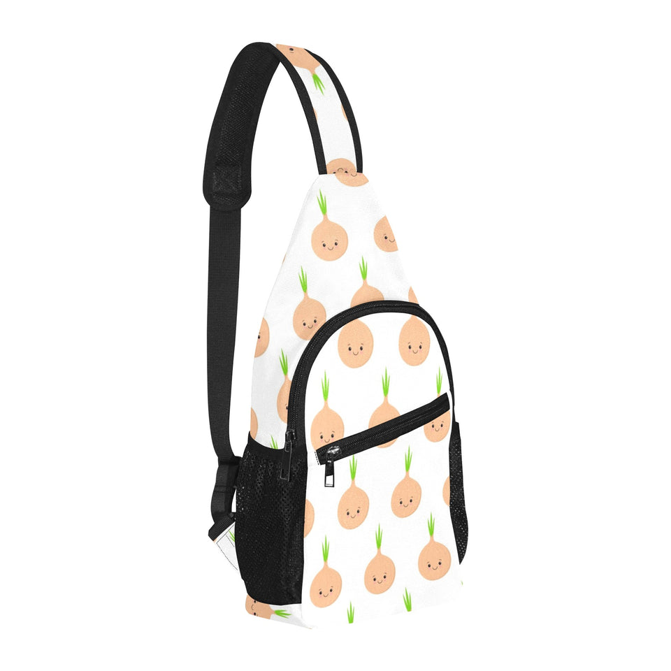 cute onions smiling faces All Over Print Chest Bag