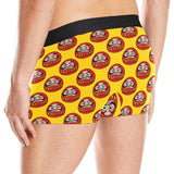 Daruma japanese wooden doll yellow background Men's All Over Print Boxer Briefs Men's Underwear