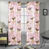 Cute unicorn pug pattern Gauze Curtain