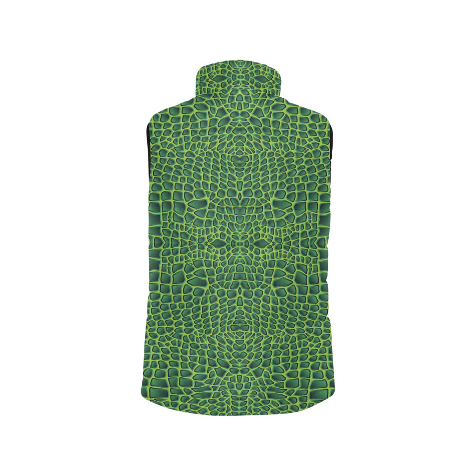 Crocodile Skin Printed Women's Padded Vest