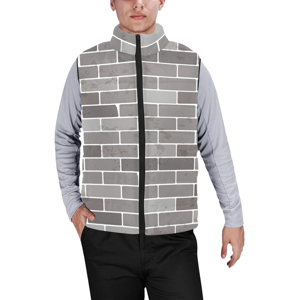 Brick Printed Pattern Print Design 05 Men's Padded Vest