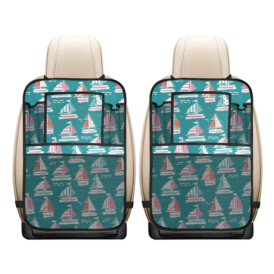 Cute sailboat pattern Car Seat Back Organizer