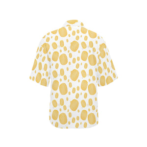 Potato Chips Pattern Print Design 03 Women's All Over Print Hawaiian Shirt