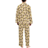 Hamburger Pattern Print Design 01 Men's Long Pajama Set