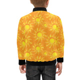 Sun orange background Kids' Boys' Girls' Bomber Jacket