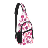 pink sketch tulip pattern All Over Print Chest Bag