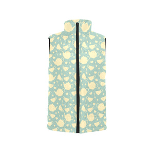 Tea pots Pattern Print Design 02 Men's Padded Vest