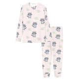 cute raccoons leaves pattern Women's All Over Print Pajama Set
