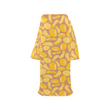 Potato Chips Pattern Print Design 01 Blanket Robe with Sleeves