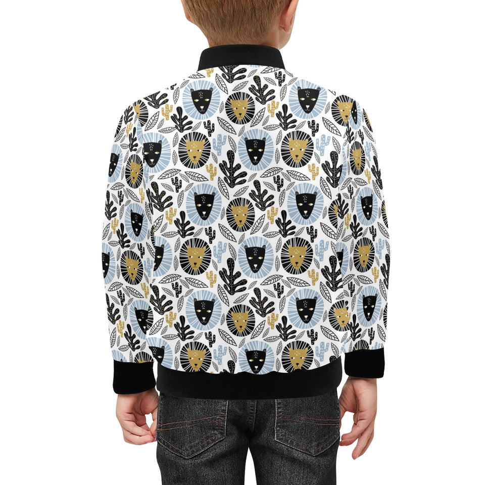 Lion Pattern Print Design 05 Kids' Boys' Girls' Bomber Jacket