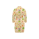 Guinea Pig Pattern Print Design 05 Men's Long Sleeve Belted Night Robe