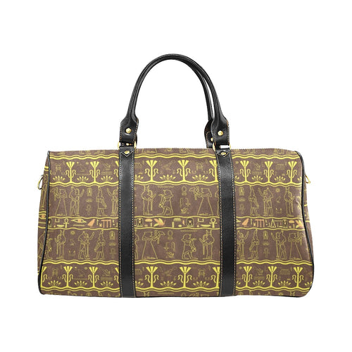 Egypt Hieroglyphics Pattern Print Design 03 Travel Bag