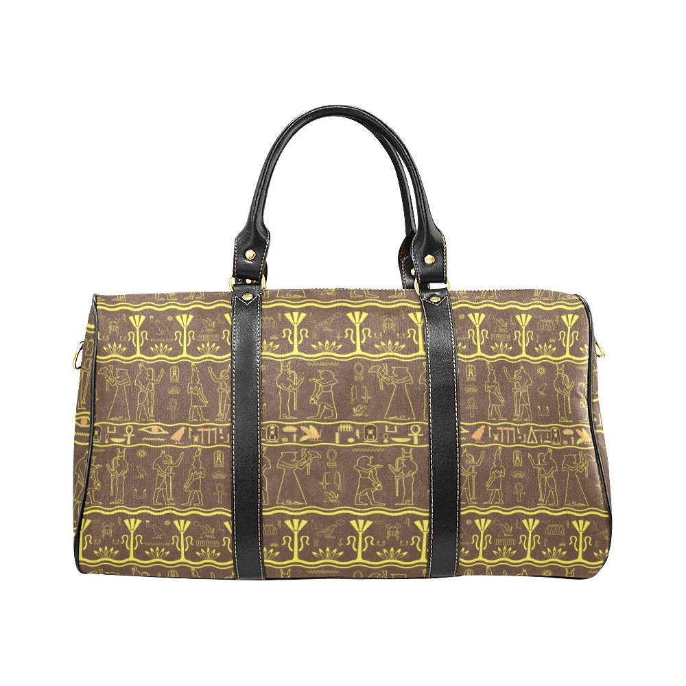 Egypt Hieroglyphics Pattern Print Design 03 Travel Bag