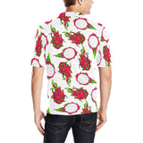 dragon fruits white background Men's All Over Print Polo Shirt