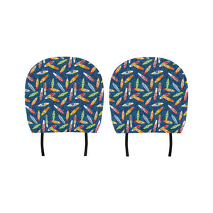 Surfboard Pattern Print Design 01 Car Headrest Cover