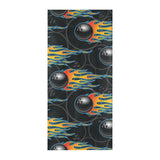 Bowling balls flame pattern Beach Towel
