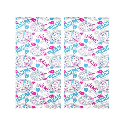 Darts Pattern Print Design 01 Gauze Curtain