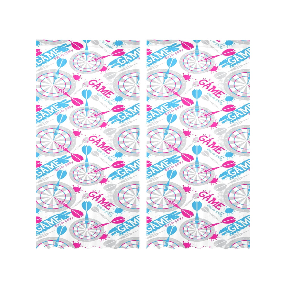 Darts Pattern Print Design 01 Gauze Curtain
