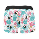 Toucan tropical flower leave pattern Men's All Over Print Boxer Briefs Men's Underwear