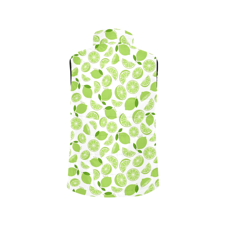 Lime design pattern Women's Padded Vest